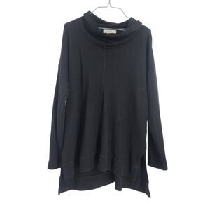 Liz Claiborne Black Thermal Tunic Sweater Womens Size Large L